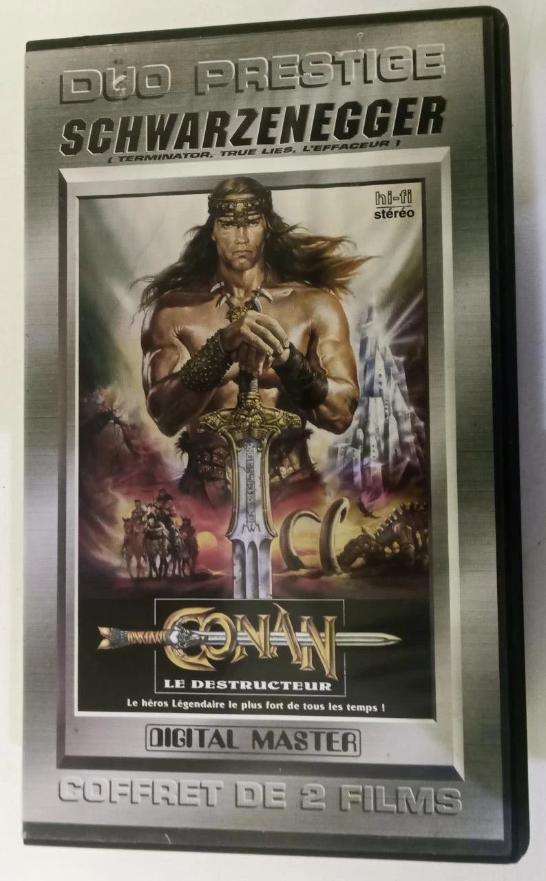VHS Duo Prestige Schwarzenegger – Conan 2 + Hercule à New York